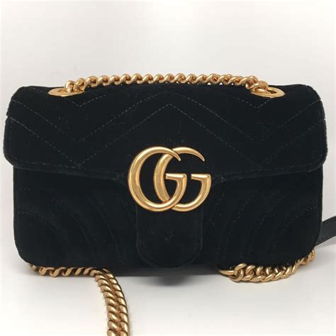 gucci marmont velvet small black|authentic gucci marmont.